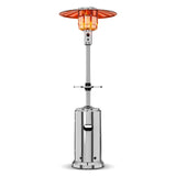 Garvee Patio Heater, 48,000 Btu Portable Heater With Patio Cover, Propane Outdoor Heaters for Patio, Backyard, Balcony With Wheels (Gray) - grey