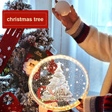Garvee Christmas Decorations, Christmas Window Lights with Suction Cups, Battery Operated Christmas Lights, 3D Acrylic Hanging LED Lamps for Doors Windows Decor Christmas Tree - christmas tree