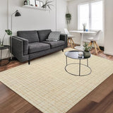 Garvee Area Rug 2x3 Modern Rug Washable Doormat Plaid Print Accent Rug Low Pile Non-Slip Aesthetic Door Mat Soft Non-Shedding Small Rug Indoor Entrance Kitchen Mat for Bedroom Nursery Yellow - Yellow