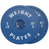 Garvee Bumper Plates 2 Inch Rubber Weight Plates Fractional Weights for Strength Training Home Gym Various Sizes and Colors - 5 Lb Set Of 2