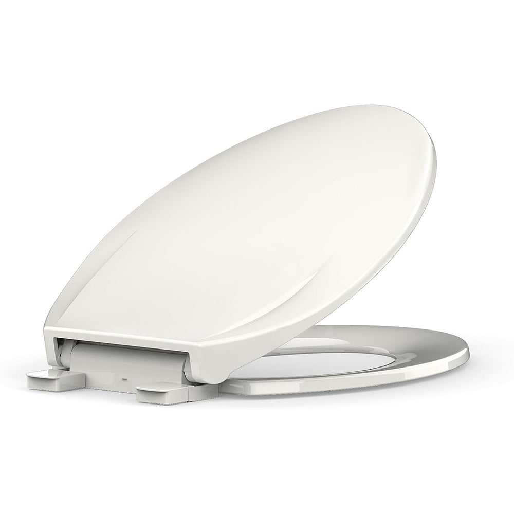 Garvee Toilet Seat Elongated,Toilet Seat with Quick-Release And Quick-Attach, Plastic Toilet Seat with Soft Close, Easy Install and Clean - Fits Most Elongated Toilets Biscuit