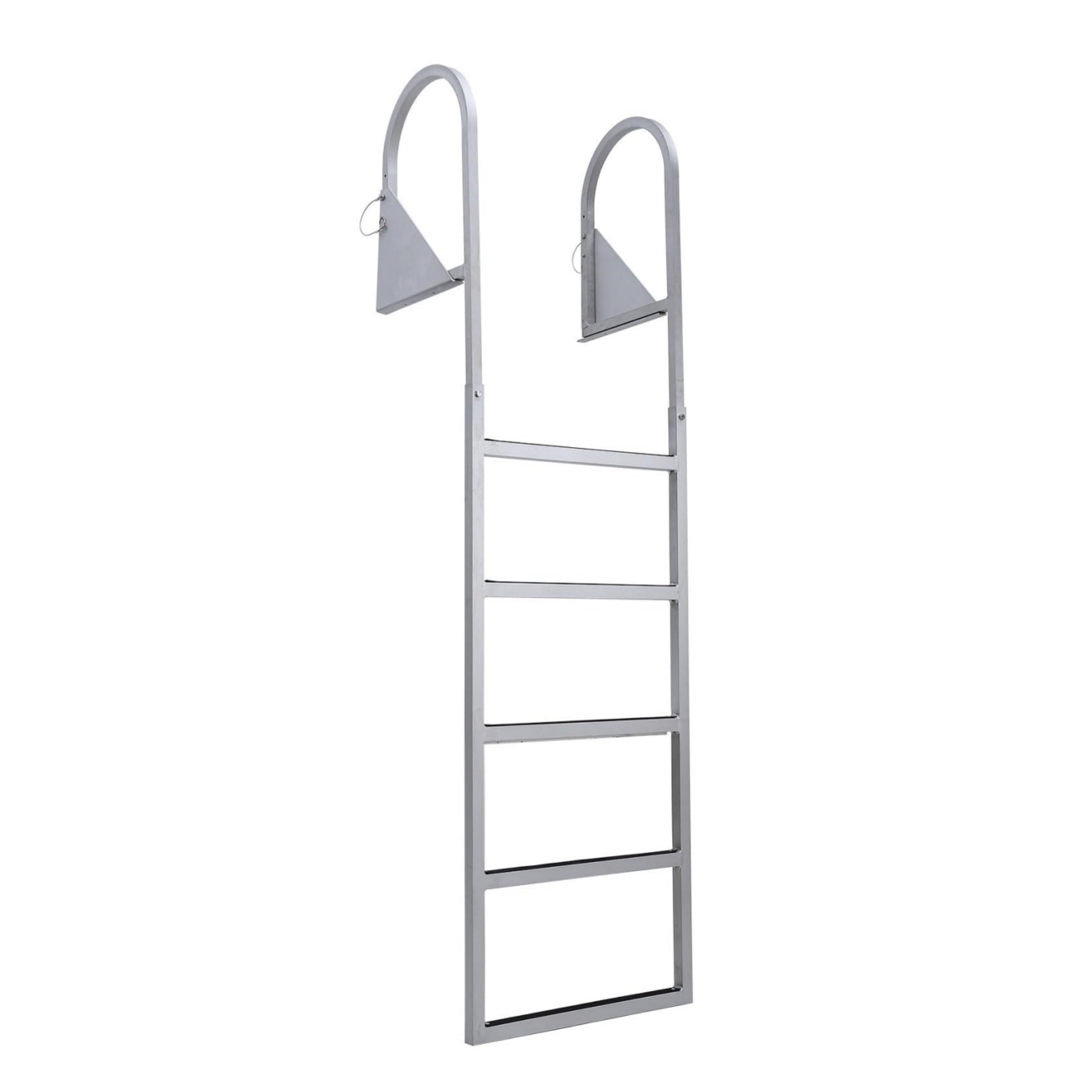 Garvee Aluminum Dock Ladder 5 Steps, Removable Boat Ladder 350lbs Load Capacity, Pontoon Ladder Pool Stairs with Nonslip Design for Marine Boarding Lake Pool Dock