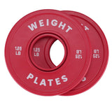 Garvee Bumper Plates Rubber Weight Plates for Strength Training Home Gym 2 Inch Color Coded Various Weights - 1.25 Lb Set Of 2