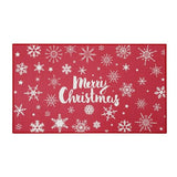 Garvee Christmas Doormat Merry Christmas Door Mat Blue Snowflakes Non-Slip Indoor Outdoor Front Door Doormat Living Room Bedroom Entrance Rug Kitchen Floor Mat Home Festive Decoration 20" x 32" - Blue