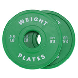 Garvee Bumper Plates 2 Inch Rubber Weight Plates For Weight Lifting Strength Training Home Gym Various Sizes Color Coded - 2.5 Lb Set Of 2