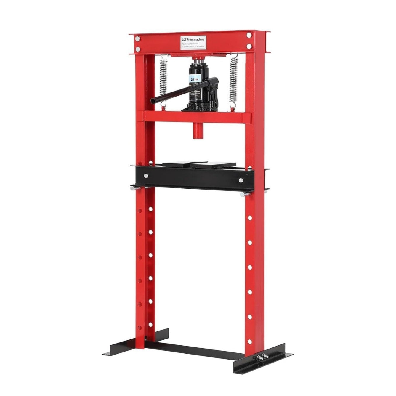 Garvee 20 Ton Hydraulic Press Heavy-Duty Adjustable H-Frame Garage Floor Shop Press for Automotive Repair Metal Fabrication 6.3-28.7" Adjustable Range