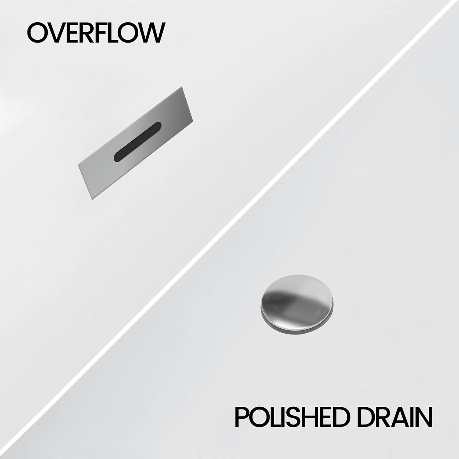Garvee SZ3 59" Freestanding Bathtub in Streamline Design with Chrome Overflow and Drain, cUPC Certified, White