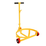 Garvee 55 Gallon Drum Dolly - 1200 lb Capacity Oil Barrel Drum Roller Cart - Low Profile Steel Oil Drum Caddy - Yellow