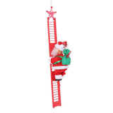 Garvee Climbing Ladder Santa Ornament with Music Battery Powered Climbing Up Down Moving Figure Christmas Decoration for Party Home Wall Tree Optical Fiber Ladder - Optical Fiber Ladder