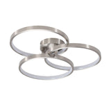 Garvee Semi Flush Mount Ceiling Light Warm White Chandelier Chrome Round Shape for Kitchen Bedroom Living Room 12.01x12.01x14.37in - Chrome Round Shape