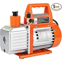 Garvee 9.6CFM 1HP Dual-Stage Rotary Vane Vacuum Pump + High Flow Rate + Heat Dissipation + Aluminum Alloy + Ergonomic Handle + Oil Window + For AC Repair, Resin Degassing