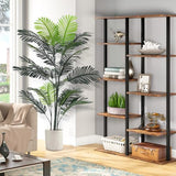 Garvee 2Pack 6FT Artificial Areca Palm Tree + Real Bark Design + Sturdy & Adjustable + Polyester Material + UV Resistant + Modern Home Office Decor - 6Ft Areca Palm Tree