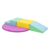 Garvee Soft Foam Climbing Blocks Set for Toddlers & Preschoolers - 6PCS Indoor Activity Play Set for Climbing, Crawling & Sliding - Color 6