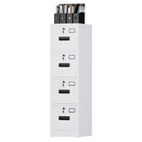 Garvee Heavy Duty Steel File Cabinet – 4 Drawer Metal Storage Organizer with Independent Locks – Secure Filing for A4 Letter/Legal Documents – Ideal for Home, Office, School, White