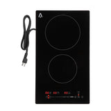 GARVEE 2-Burner Induction Cooktop - 11.6" 1800W True Induction Heating (Not Ceramic Radiant), Built-In Electric Stove with Safety Lock & Timer, 120V Black - black