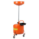 Garvee 8 Gallon Waste Oil Drain Tank, Portable Oil Drain Container with Adjustable Funnel Height (28"-62"), 360° Wheels & Built-in Toolbox, Orange - Orange