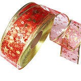 Garvee - Cinta de Bronce para decoración de árbol de Navidad (2 m), Color Rojo - Rojo