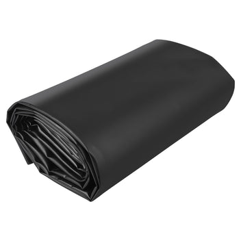 7x10FT black HDPE pond liner, UV resistant, durable for outdoor ponds and waterfalls.