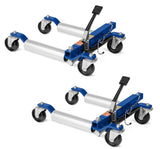 Garvee Car Wheel Dolly Jack Set of 2, Hydraulic 1500-Lbs Car Skates, 12'' Wheel Vehicle Positioning Jack, Heavy Duty Rollers with Foot Pedal for Tire Auto Repair Moving - blue