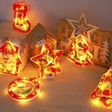 Garvee Christmas Decoration Window Light Hanging Ornaments Battery Operated Christmas Window Lighted Decorations Colorful Plastic - Colorful