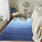 Garvee Modern Blue 4x6 Area Abstrac Rugs for Living Room Ombre Rug Washable Bedroom Rug Modern Office Carpet Farmhouse Rug Aestheric Vintage Floor Cover Non Slip Rugs with Rubber Backing Low Pile Area Rug - Blue