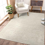 Garvee Area Rug 4x6 Boho Shaggy Rug Modern Farmhouse Area Rug Beige Nursery Decor Rugs Non-Shedding Low Pile Area Rug Non-Slip Textured Rug for Living Room Bedroom Dining Room Home Office - Beige