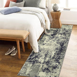Garvee Washable Soft Rug Modern Rugs Non Slip Accent Rug Low Pile - Beige Black