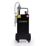 Garvee Fuel Caddy,35 Gal,with Manuel Transfer Pump, Gasoline Diesel Fuel Container for Cars, RVs,ATVs,Lawn Mowers, Boats - Black - black