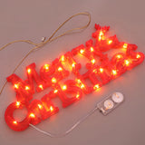 Garvee Lighted Merry Christmas LED Letter Sign,Christmas Hanging Lights for Christmas Tree Wreath Wall Fence Window Fireplace Mantel Front Door Home Holiday Party Decoration Indoor Lights Red - red