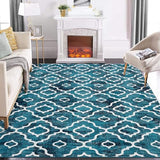 Garvee Living Room Rug 5x7 Boho Rug Modern Rug Washable Area Rugs for Bedroom Moroccan Trellis Rug Geometric Office Carpet Distressed Dining Room Area Rugs Non Slip Farmhouse Floor Cover Green - Green