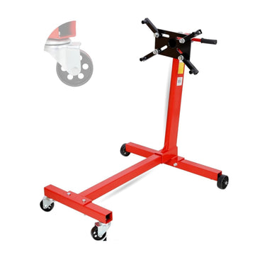 Garvee Engine Stand 0.75 Ton Capacity Heavy-Duty Steel Rotating Head 360-Degree Red