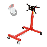 Garvee Engine Stand 0.75 Ton Capacity Heavy-Duty Steel Rotating Head 360-Degree Red