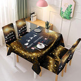 Garvee Dining Room Table and Chair Covers Stretchable Removable Washable Kitchen Table and Chair Covers Protect Dining Room-Christmas Decorations, Holiday Party - Tablecloth 140*210cm Flash