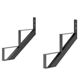 Garvee 2 Pack Steel Stair Riser, Metal Stair Step Riser for Outdoor Steps and Stairs, 2 Step, Black, Durable and Rust Resistant