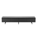 Garvee TV Stand With 4 Drawers Modern Media Console Waterproof Scratch-Resistant Entertainment Center For 70 Inch TV Black