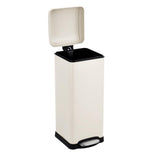 Garvee 8 Gallon (30L) Step Trash Can, Stainless Steel Bathroom Garbage Can with Lid and Foot Pedal, Kitchen Garbage Bin with Removable Inner Bucket for Home Bedroom Office, Beige - Beige