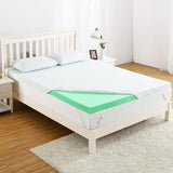 Garvee Mattress Topper California King, Medium Firm Memory Foam Mattress Topper with Bamboo Cover, 4-Inch Dual Layer Bed Topper - White
