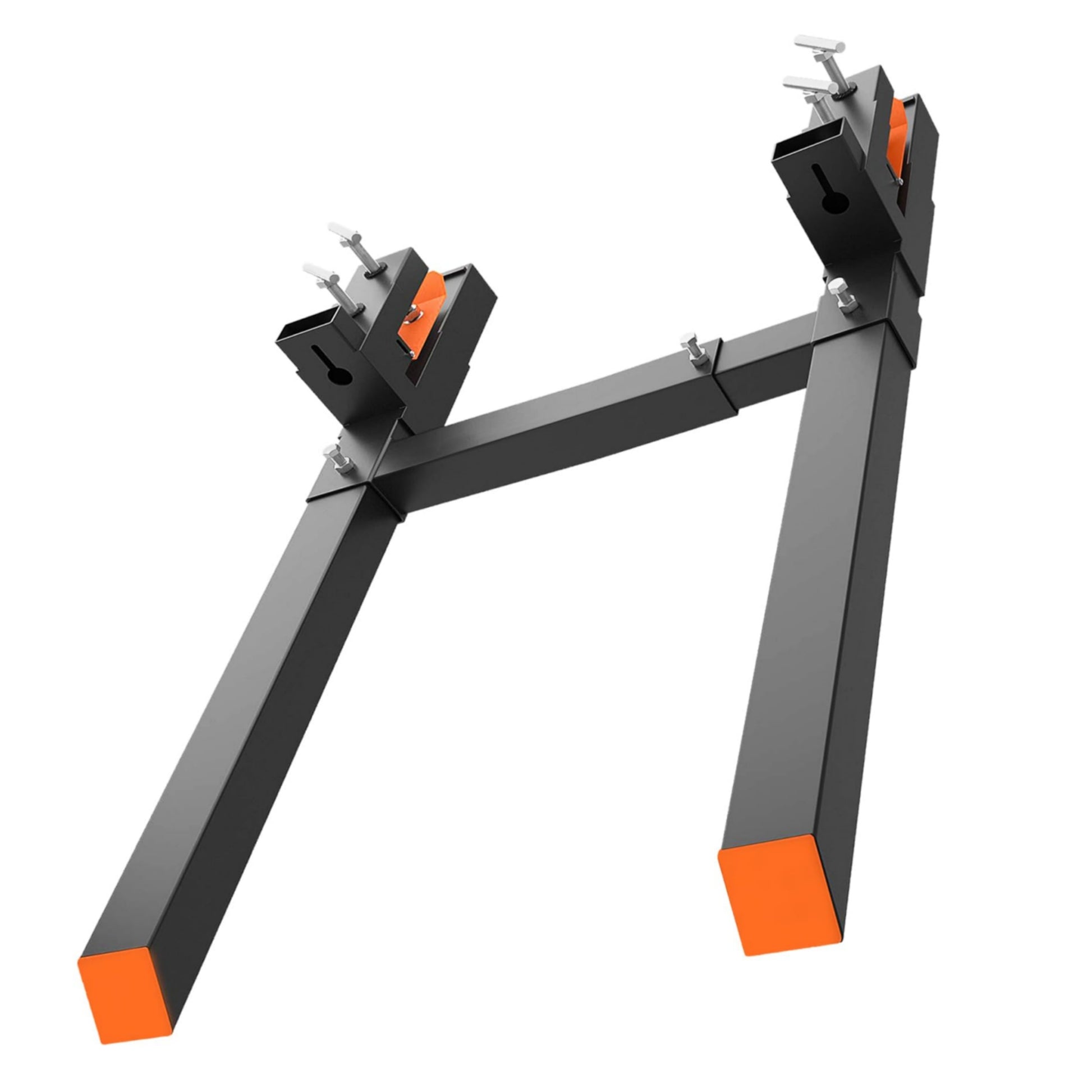 Garvee Pallet Forks Heavy Duty 60", 2000Lbs Capacity, Adjustable Stabilizer Bar 17.7"-34.6", Durable Q235 Alloy for Hauling Timber and Hay