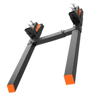 Garvee Pallet Forks Heavy Duty 60", 2000Lbs Capacity, Adjustable Stabilizer Bar 17.7"-34.6", Durable Q235 Alloy for Hauling Timber and Hay
