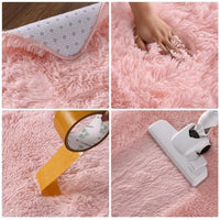 Garvee Fluffy & Sheepskin Light Pink 6x9 Area Rugs for Living Room, Fluffy Velvet Soft and Comfy Shag Accent Rug Carpet for Bedroom Living Room Fuzzy Shaggy Area Rug, Home Decor Rug Nursery Rug Carpets