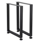 Garvee Metal Table Legs - 16" H x 17.7" W, Heavy Duty, Adjustable, Square Reinforced Steel Office Table, Ideal for Coffee & Dining Tables Office - Rectangular 28 inches