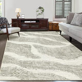 Garvee 10x13 Area Rug Modern Abstract Living Room Rug Non Slip Backing Washable Rug Low Pile Non-Shedding Soft Carpet Indoor Distressed Throw Rugs for Bedroom Office Dining Room Nursery Beige - Beige