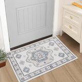 Garvee Small Area Rug 2x3 Entryway Vintage Washable Rug Non Slip Boho Rug Lightweight Kitchen Rug Non Shedding Indoor Floor Carpet for Bedroom Living Room Decor - Beige
