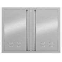 Garvee Outdoor Kitchen Doors 21" H x 42" W, Stainless Steel BBQ Double Access Door,Recessed Handle for Outdoor Kitchen Cabinet Grilling Station and BBQ Island