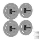 Garvee 4 PCS Wall Mounted Weight Plate Holder, Heavy-Duty Alloy Steel, Protective Rubber Pad, Fits 1" & 2" Plates, Compact Space-Saving Design - 4 Pcs