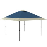 Garvee 12' x 12' Pop-Up Instant Gazebo Tent, Double Roof Patio Gazebo Portable Sun Shelter Outdoor Canopy Tent for Deck, Backyard, Garden, Patio, Lawns, Blue & Gray - Blue
