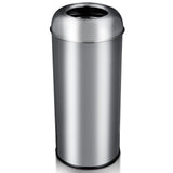 Garvee 65L/17 Gal Open Top Trash Can Commercial Grade Heavy Duty Tall Commercial Trash Can Brushed Stainless Steel for Outdoor, Kitchen Waste Bin for Home/Office/Restaurant/Restroom