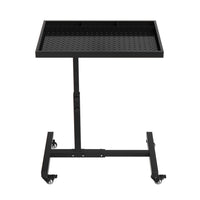 Garvee Adjustable Work Table with Wheels, 220LBS Capacity Rolling Tool Tray Table for Garage Repair Shops DIY, Black