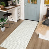 Garvee Area Rug 2x6 Modern Rug Runner Washable Mat Soft Faux Wool Entryway Runners Contemporary Non-Slip Long Rug Runner Indoor Hallway Kitchen Runners for Living Room Bedroom Accent Rug Light Grey - Light Gray