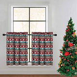 Garvee Christmas Reindeer Plaid Farmhouse Home Decor Short Tier Curtains for Kitchen Cafe Bathroom Window Curtains, Spice Brown, 30 Inch Length - Spice Brown